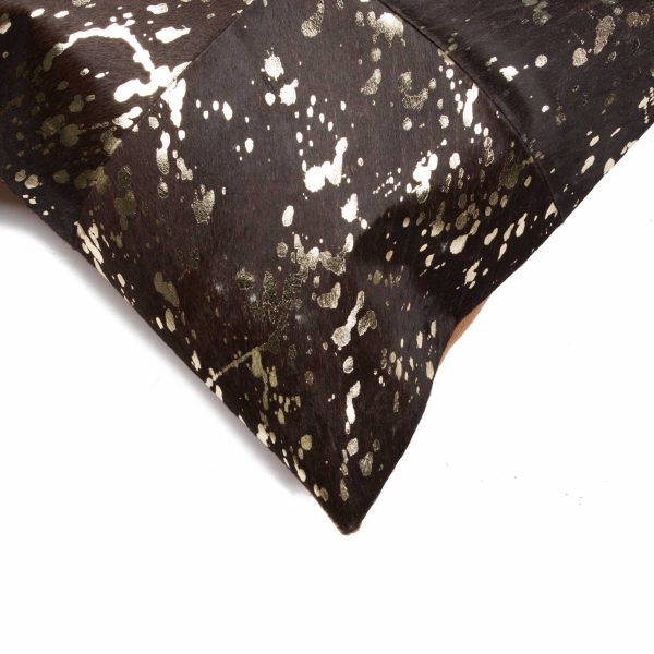 18" x 18" x 5" Gold And Chocolate Quattro  Pillow - Image 2