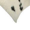 12" x 20" x 5" White And Black Cowhide  Pillow - Image 2