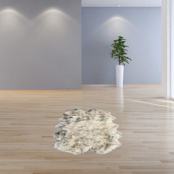 Gradient Gray Animal Print Area Rug - Image 3