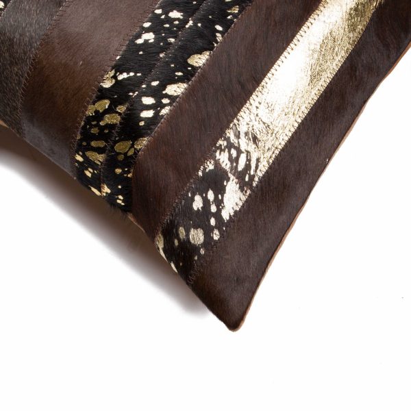 18" x 18" x 5" Gold And Chocolate  Pillow 2 Pack - Image 2