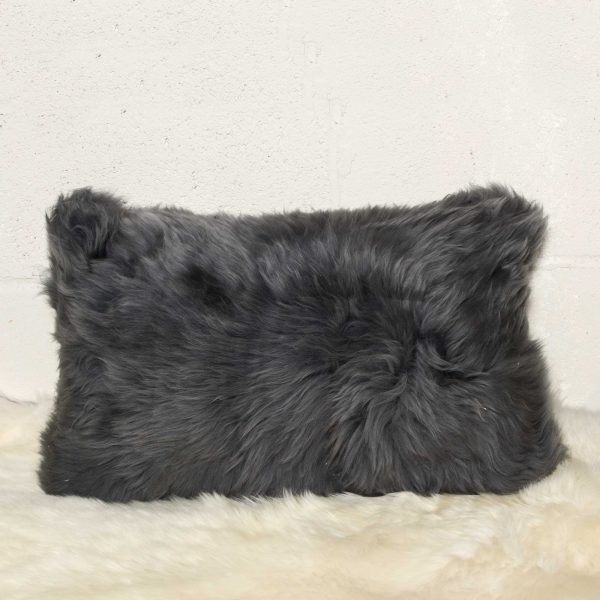 12" x 20" x 5" Gray Sheepskin  Pillow 2 Pack - Image 4
