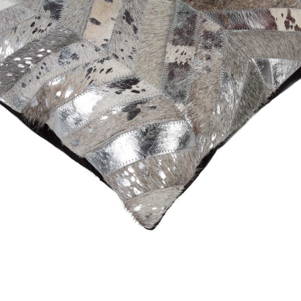18" x 18" x 5" Silver  Pillow - Image 2