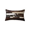 12" x 20" x 5" Chocolate And White  Pillow