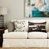 12" x 20" x 5" Chocolate And White  Pillow - Image 3