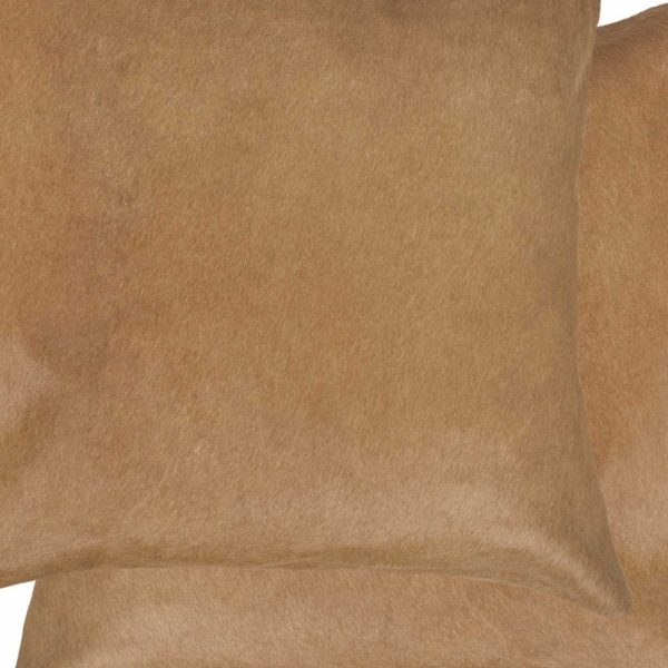 18" x 18" x 5" Tan Cowhide  Pillow 2 Pack - Image 5