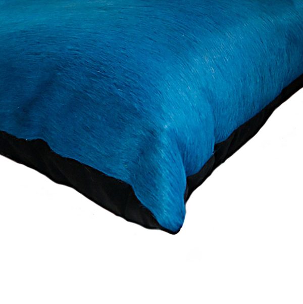 18" x 18" x 5" Royal Blue Cowhide  Pillow 2 Pack - Image 2