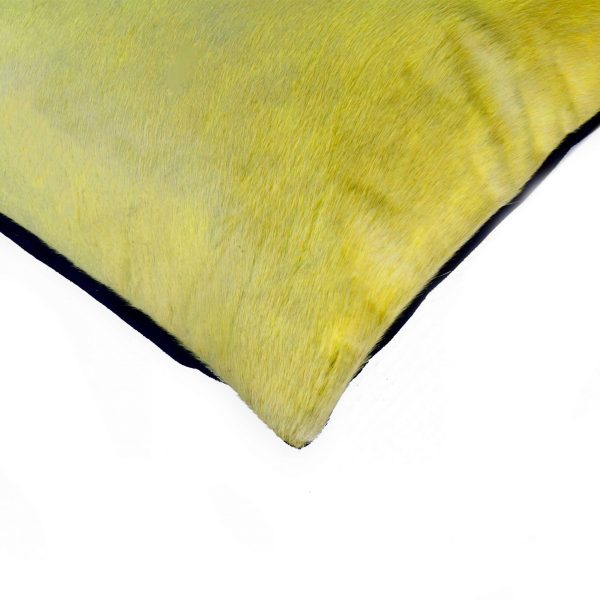 18" x 18" x 5" Yellow Cowhide  Pillow 2 Pack - Image 2