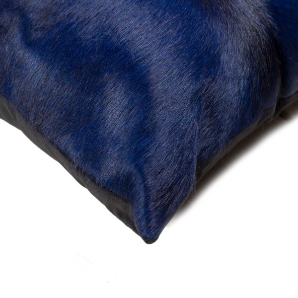 12" x 20" x 5" Navy Cowhide  Pillow 2 Pack - Image 2