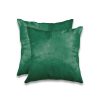 18" x 18" x 5" Verde Cowhide  Pillow 2 Pack