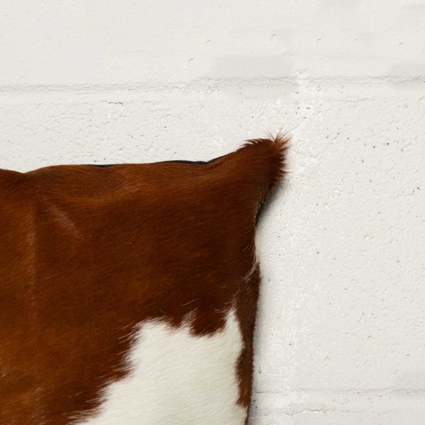 18" x 18" x 5" Brown And White Cowhide  Pillow 2 Pack - Image 2
