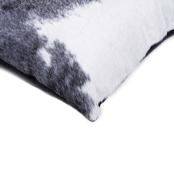 18" x 18" x 5" Gray And White Cowhide  Pillow 2 Pack - Image 2