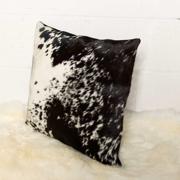 18" x 18" x 5" White And Black Cowhide  Pillow 2 Pack - Image 3