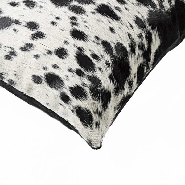 16"X16" Salt And Pepper Black And White Cowhide  Pillow 2 Pack - Image 2