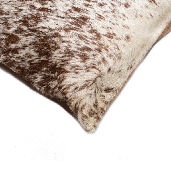 18" x 18" x 5" Salt And Pepper Chocolate And White Cowhide  Pillow 2 Pack - Image 2