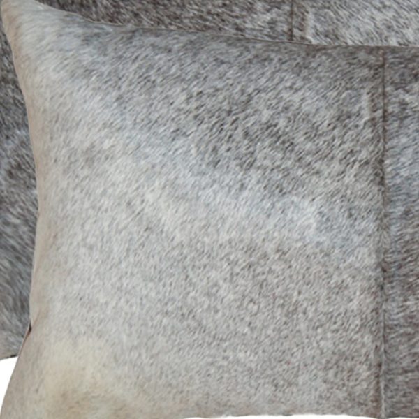 12" x 20" x 5" Salt And Pepper Gray And White Cowhide  Pillow 2 Pack - Image 5
