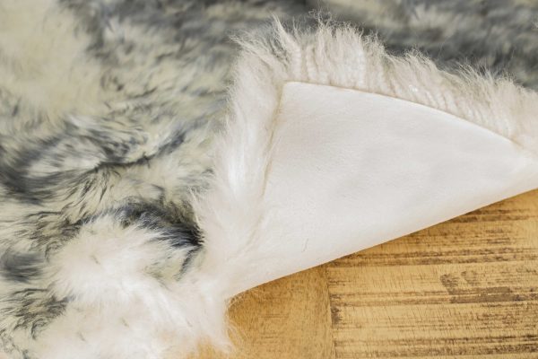 Gray Ombre Natural Sheepskin Seat Chair Cover - Image 2