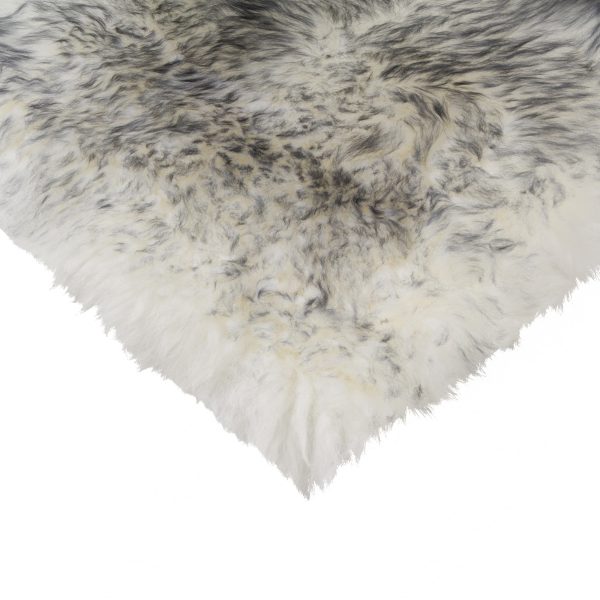 Gray Ombre Natural Sheepskin Seat Chair Cover - Image 4