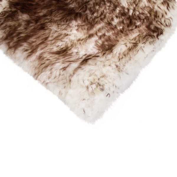 Chocolate Brown Ombre Natural Sheepskin Seat Chair Cover - Image 2