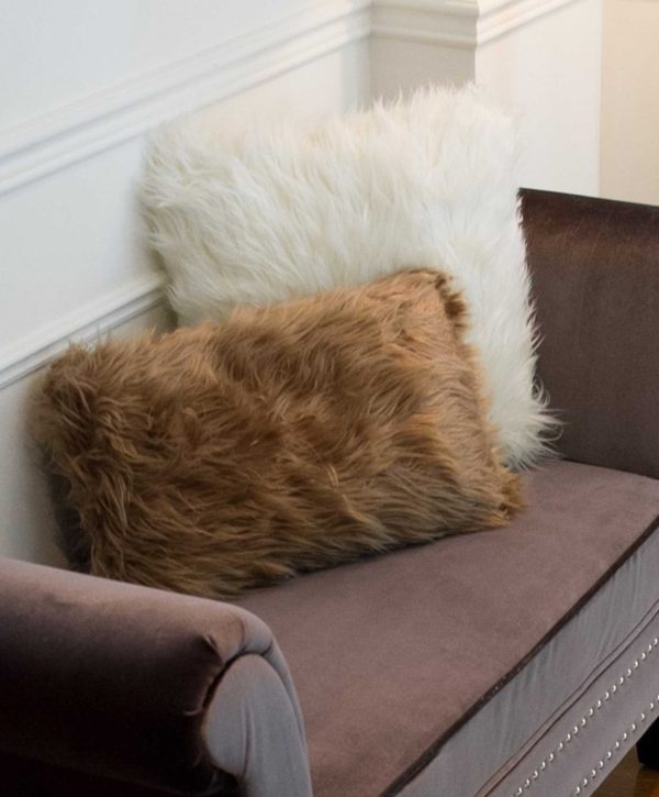 12" x 20" x 5" Tan Faux  Pillow 2 Pack - Image 3