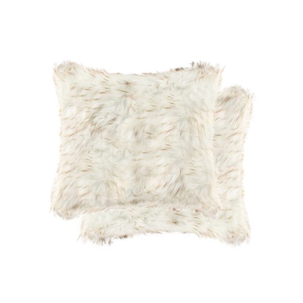 18" x 18" x 5" Gradient Tan Faux  Pillow 2 Pack