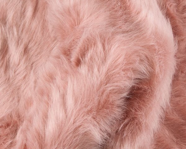 24" x 36" x 1.5" Dusty Rose Plush Faux Sheepskin Area Rug - Image 2