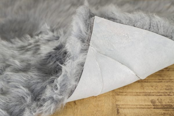 Gray Natural Sheepskin Seat Chair Cover - Image 5