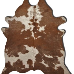60" x 84" Brown And White Cowhide - Area Rug