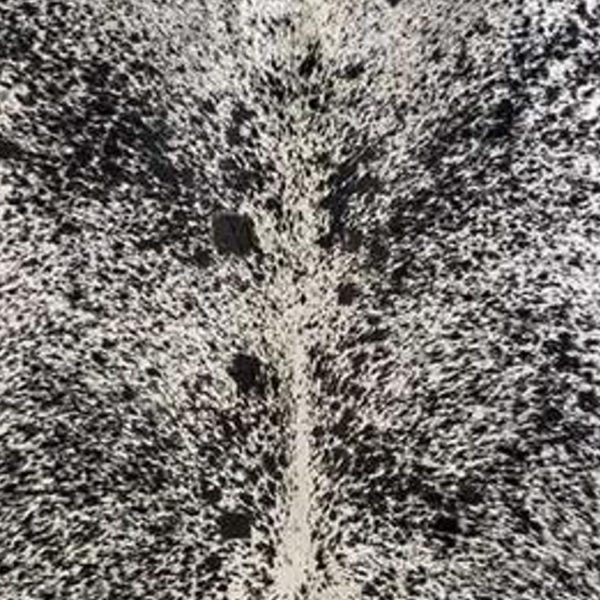 60" x 84" Salt And Pepper Black And White Cowhide - Area Rug - Image 2