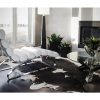 60" x 84" Chocolate And White Cowhide - Area Rug - Image 3