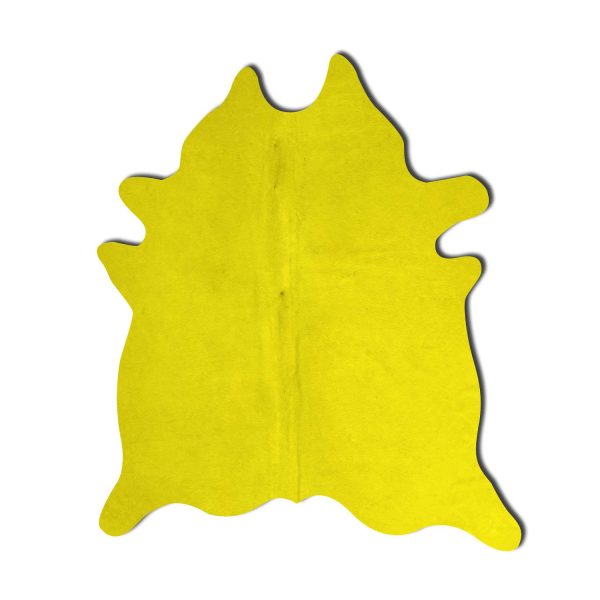 60" x 84" Yellow Cowhide - Area Rug - Image 3