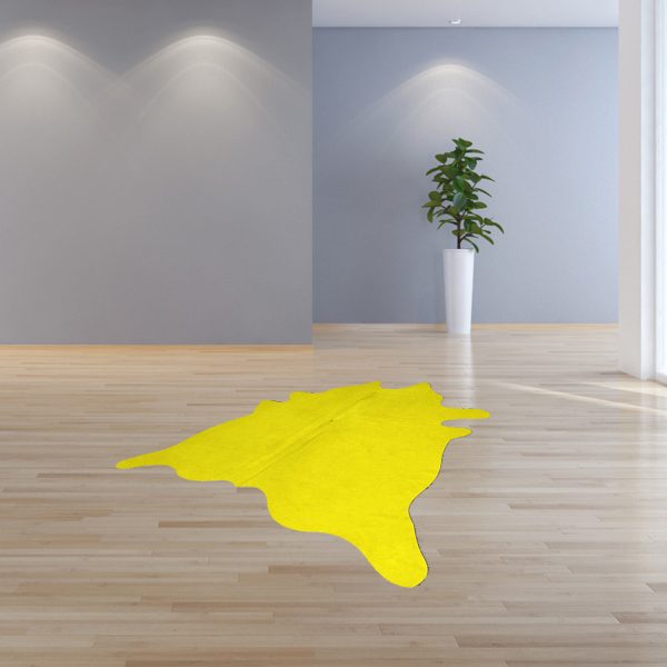 60" x 84" Yellow Cowhide - Area Rug - Image 5
