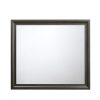 Antique Gray Wooden Rectangular Beveled Mirror - Image 2