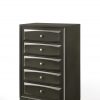 31" X 17" X 48" Antique Gray Rubber Wood Chest