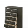 31" X 17" X 48" Antique Gray Rubber Wood Chest - Image 2