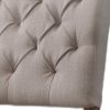 19" X 23" X 43" 2pc Cream Linen And Weathered Oak Side Chair - Image 5