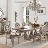 24" X 24" X 42" 2Pc PU Leather  Antique Champagne Arm Chair - Image 2