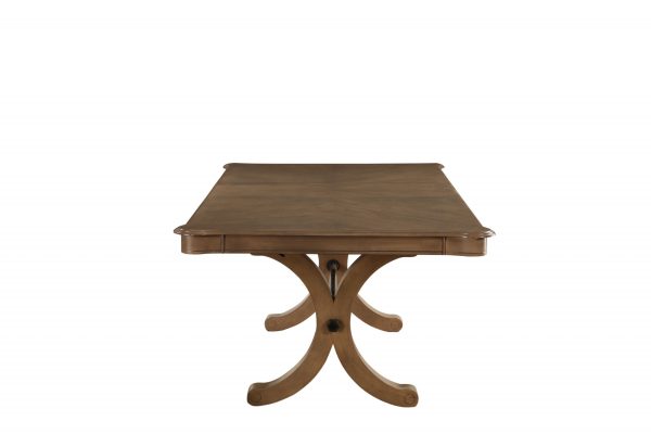 64-88" X 44" X 30" Gray Oak Dining Table - Image 3