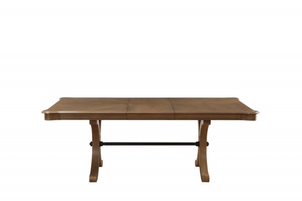 64-88" X 44" X 30" Gray Oak Dining Table - Image 4