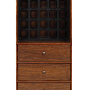 24" X 20" X 52" Wine Cabinet In Walnut - Mdf