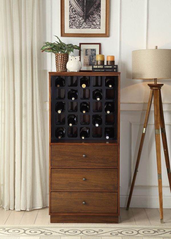 24" X 20" X 52" Wine Cabinet In Walnut - Mdf - Image 5