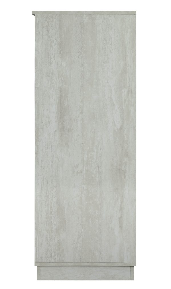 24" X 20" X 52" Wine Cabinet In Antique White - Mdf - Image 2