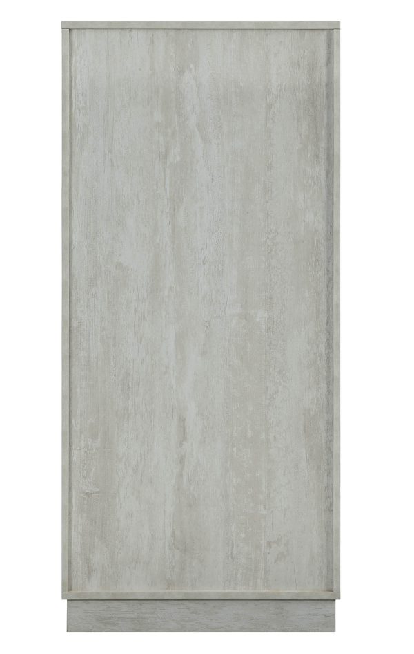 24" X 20" X 52" Wine Cabinet In Antique White - Mdf - Image 3