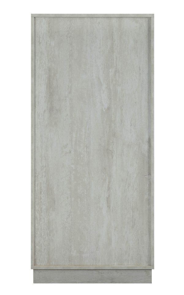 24" X 20" X 52" Antique White Mdf Wine Cabinet - Image 3