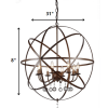 Jossie 8-light Crystal 30-inch Bronze-finish Chandelier - Image 2