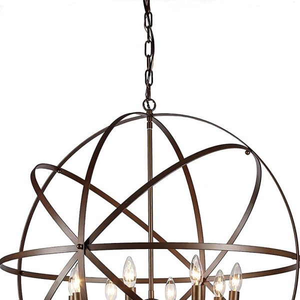 Jossie 8-light Crystal 30-inch Bronze-finish Chandelier - Image 3