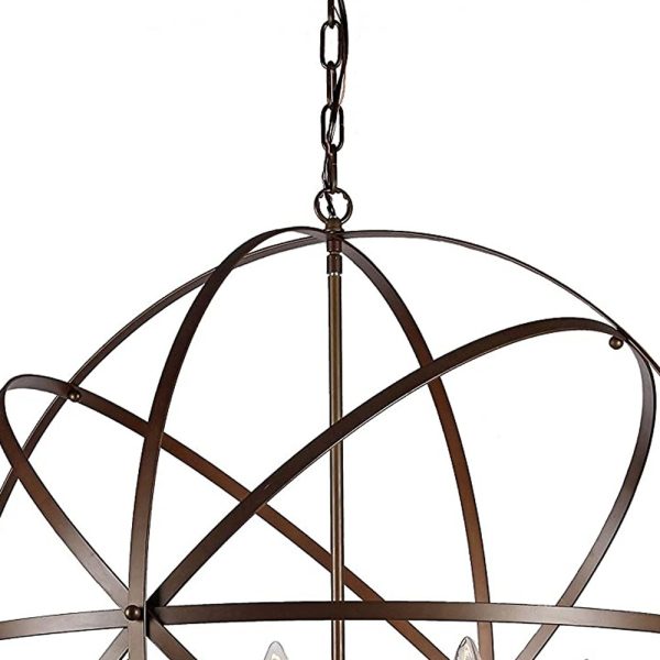Jossie 8-light Crystal 30-inch Bronze-finish Chandelier - Image 4