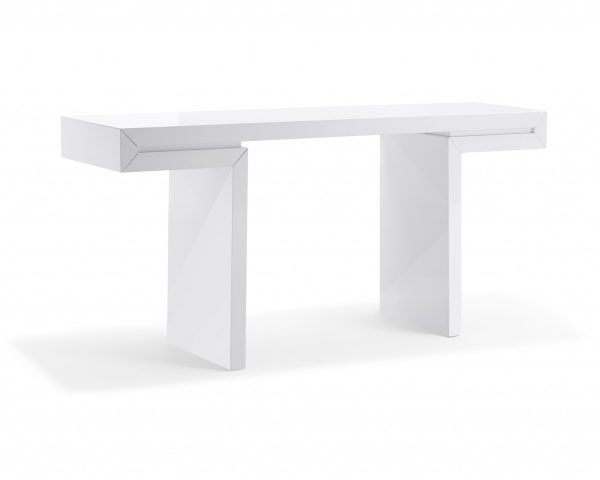 Console In High White Gloss Lacquer - Image 2