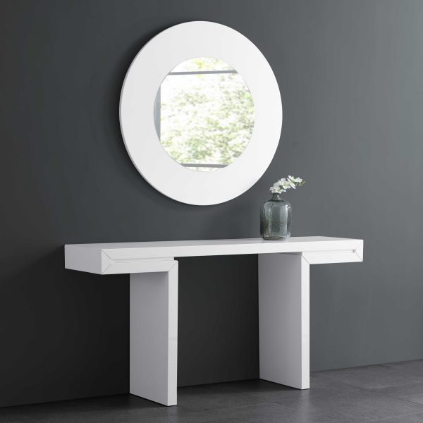 Console In High White Gloss Lacquer - Image 3