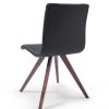 Set of 2 Black Faux Leather Dining Chairs - Image 2