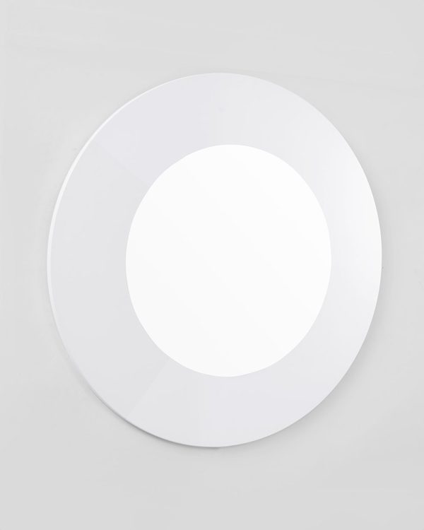 Mirror In High Gloss White Lacquer - Image 3